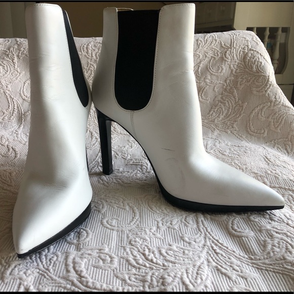 Michael Kors Shoes - Michael Kors white and black boots with heel